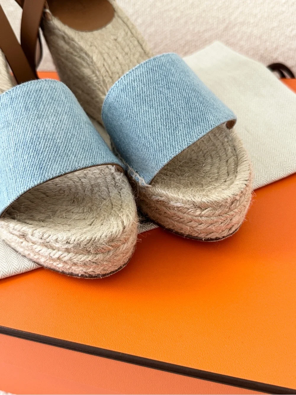 Hermès Tipoli Denim Espadrilles - EU38 - Picture 14 of 16